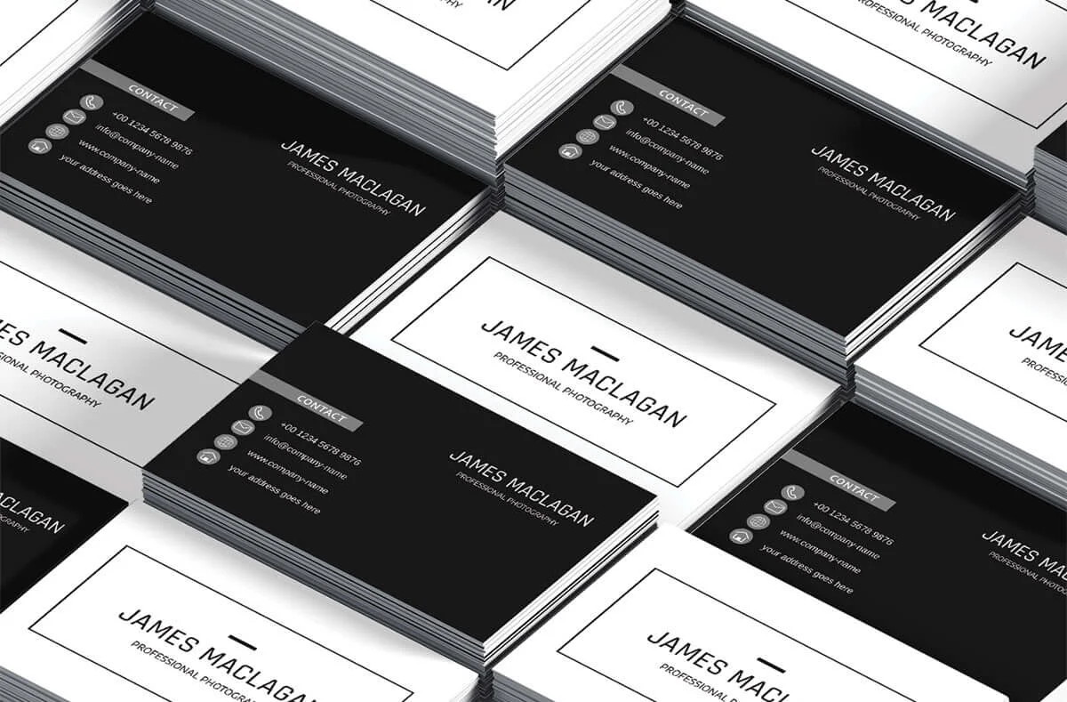 Simple Minimalist Sober Business Card Template Preview 1