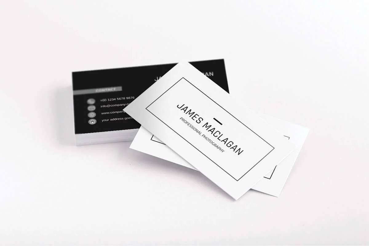Simple Minimalist Sober Business Card Template Preview 2