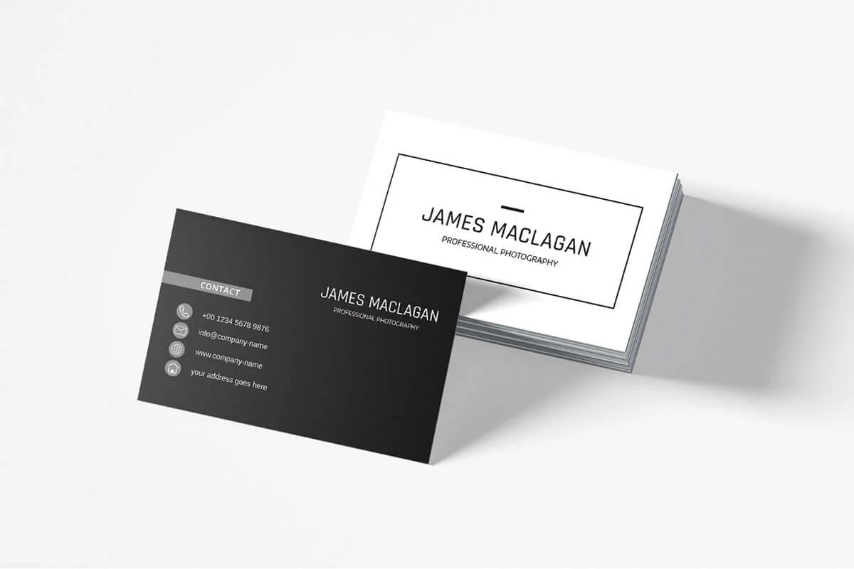 Simple Minimalist Sober Business Card Template Preview 3