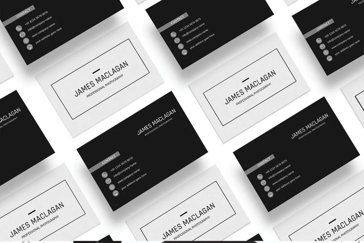 Simple Minimalist Sober Business Card Template Preview 4
