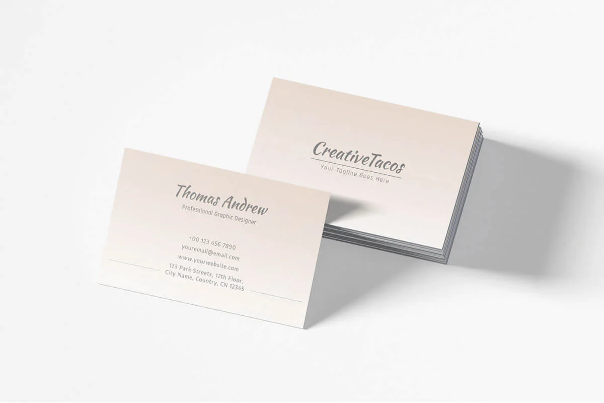 Sober Elegant Business Card Template Preview 2