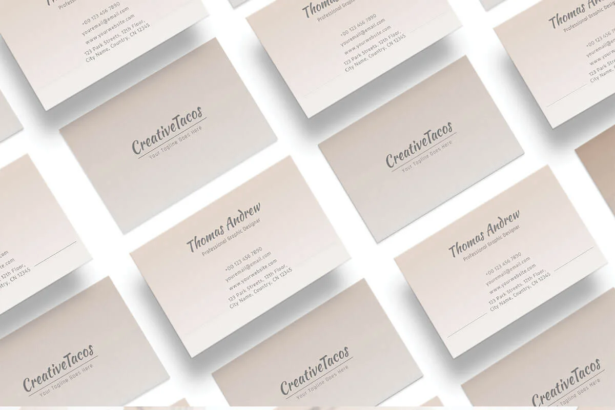 Sober Elegant Business Card Template Preview 3