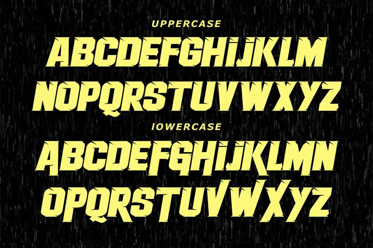 Therace Display Font Preview 3