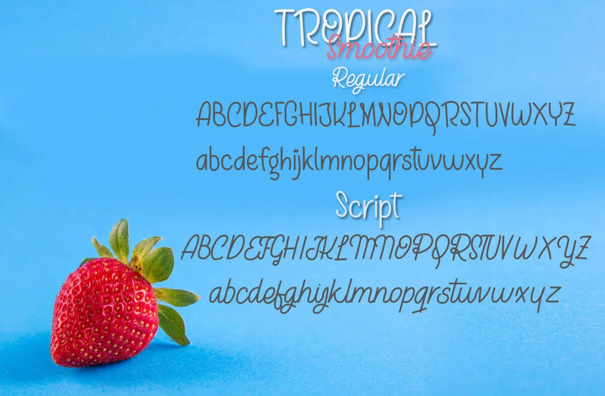Tropical Smoothie Calligraphy Font Preview 4