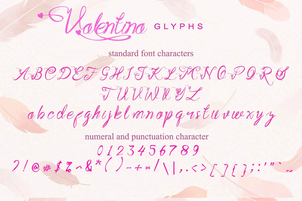 Valentina Script Font Preview 5