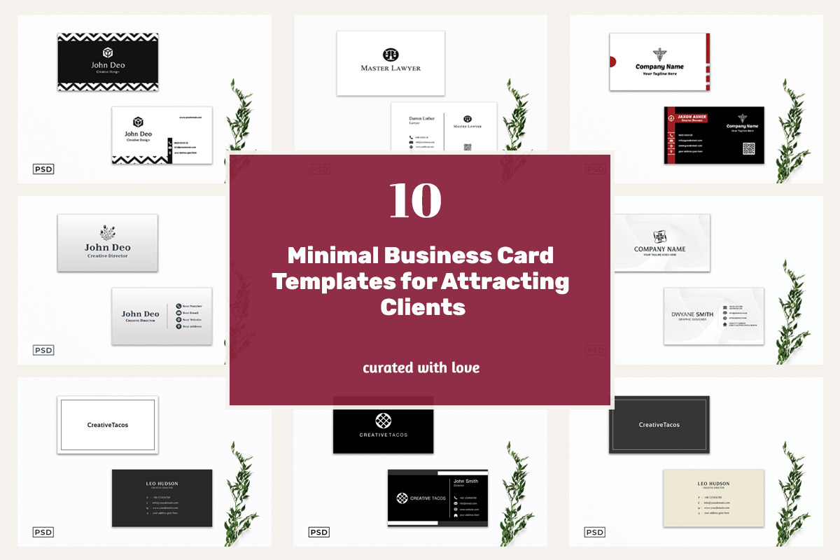 10 Minimal Business Card Templates for Attracting Clients