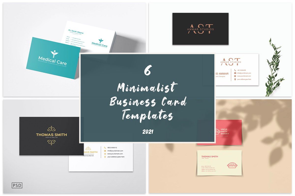 6 Minimalist Business Card Templates