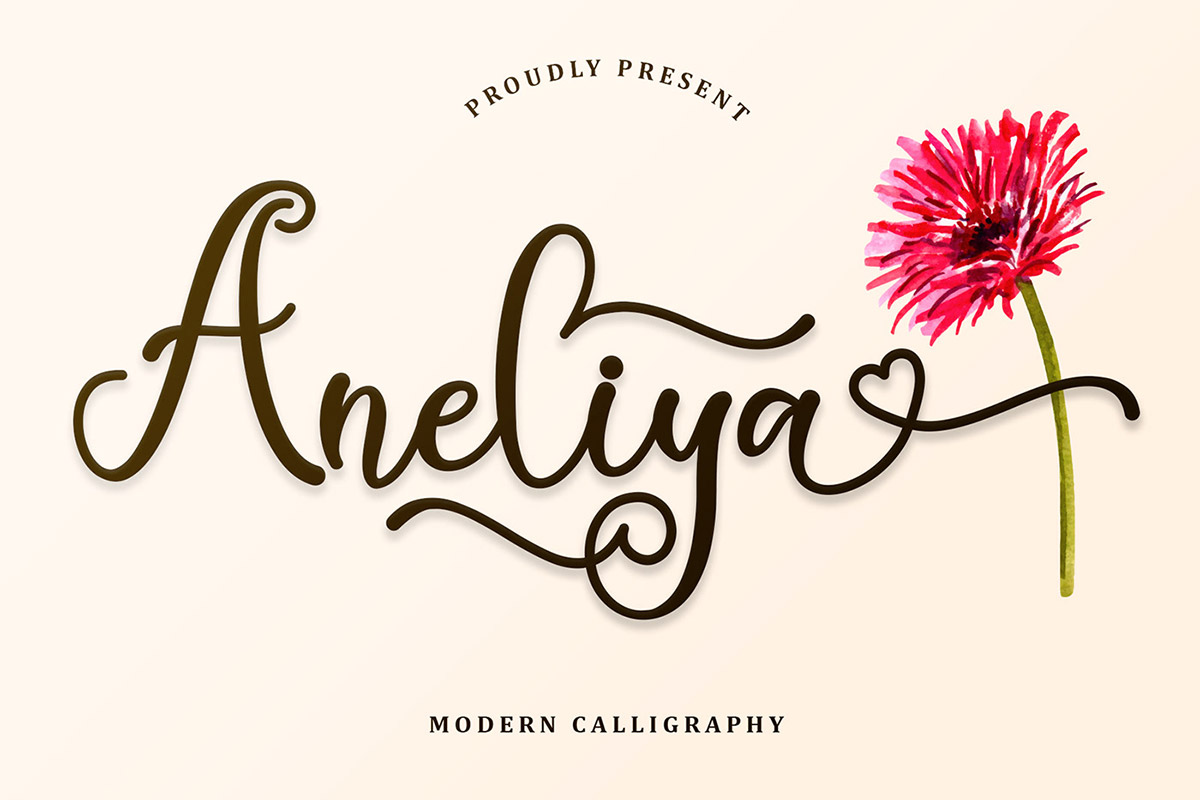 Free Aneliya Calligraphy Font