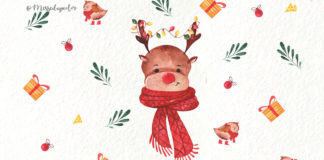 Free Christmas Santa Watercolor Clipart
