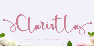 Free Claristta Handwritten Font