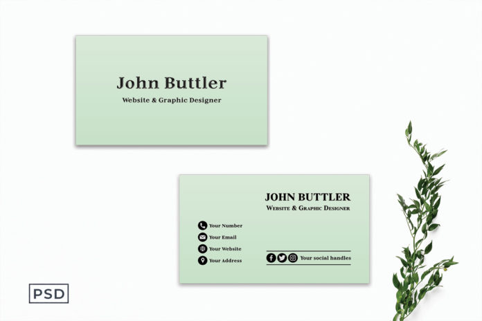 Free Green Business Card Template