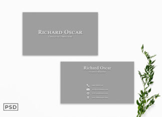 Free Grey Business Card Template