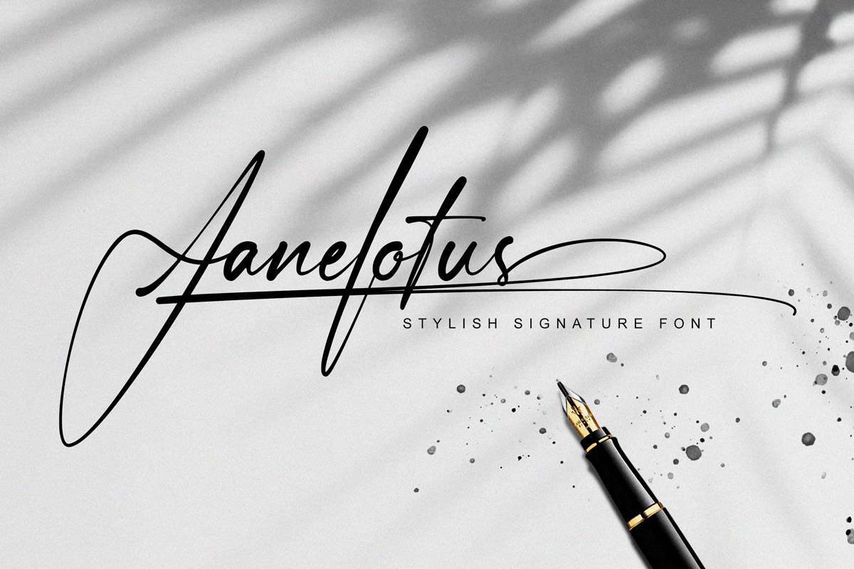 Free Janelotus Signature Font