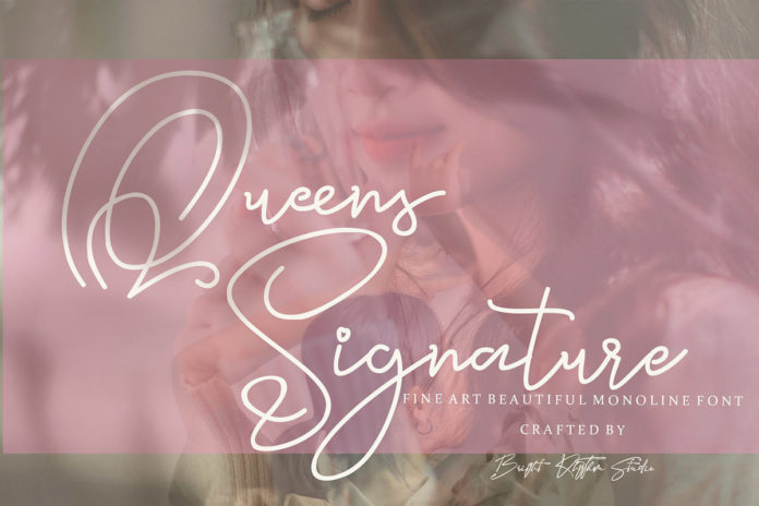 Free Queens Signature Handwritten Font