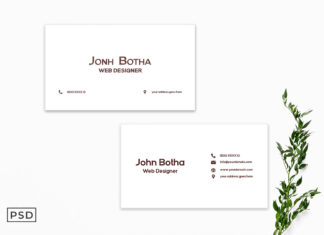 Free Simple Business Card Template V3