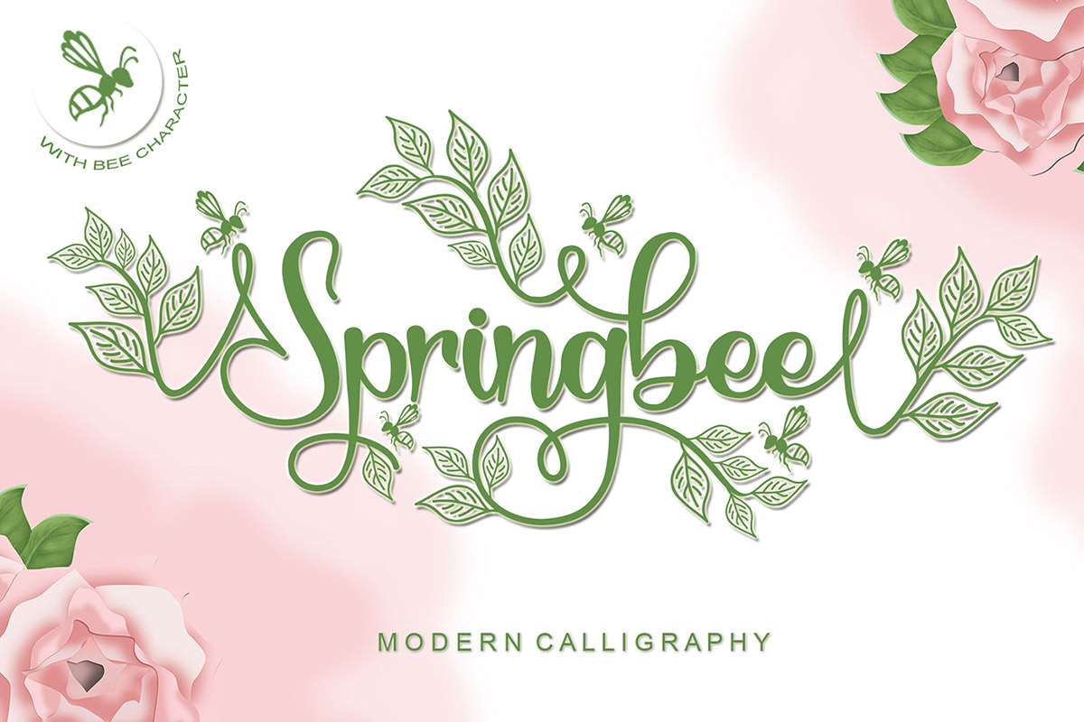 Free Springbee Calligraphy Font