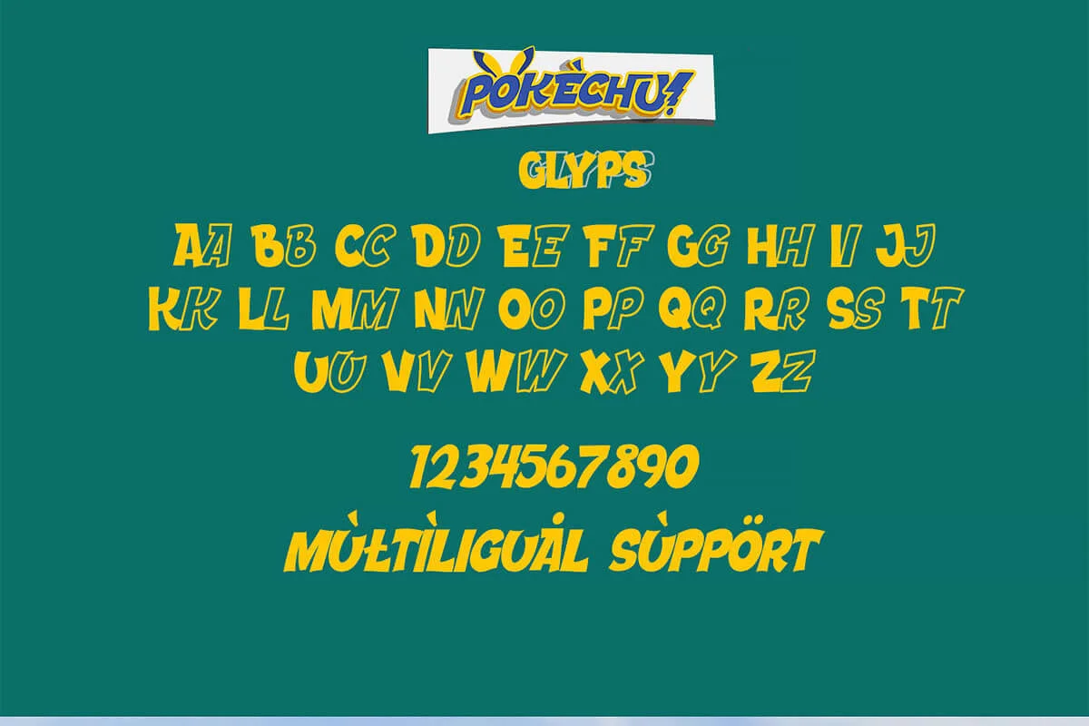 Pokechu Display Font Preview 4