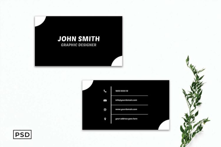 Simple Black and White Business Card Template Feature Image