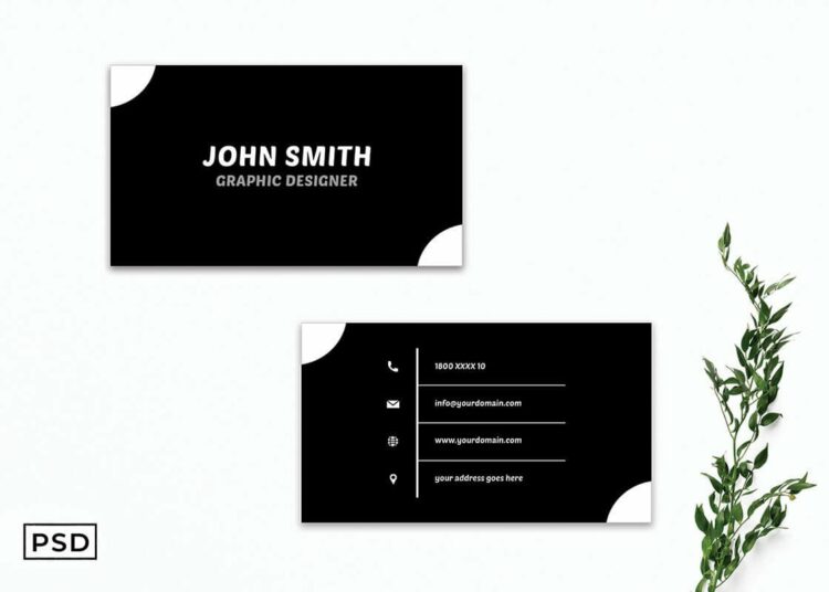 Simple Black and White Business Card Template Feature Image