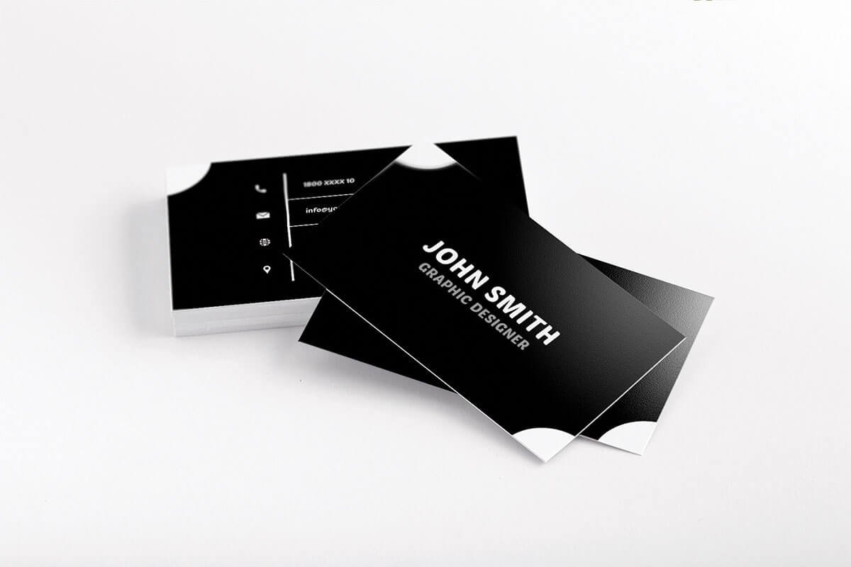 Simple Black and White Business Card Template Preview 1