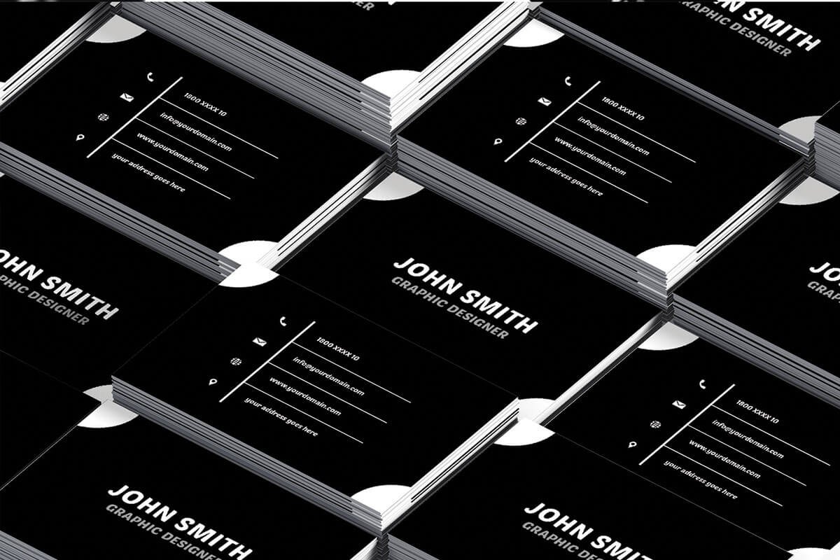 Simple Black and White Business Card Template Preview 6