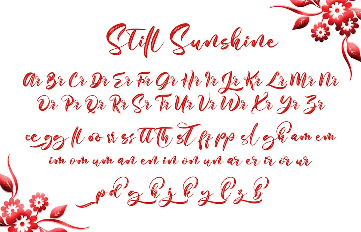Still Sunshine Script Typeface Preview 5