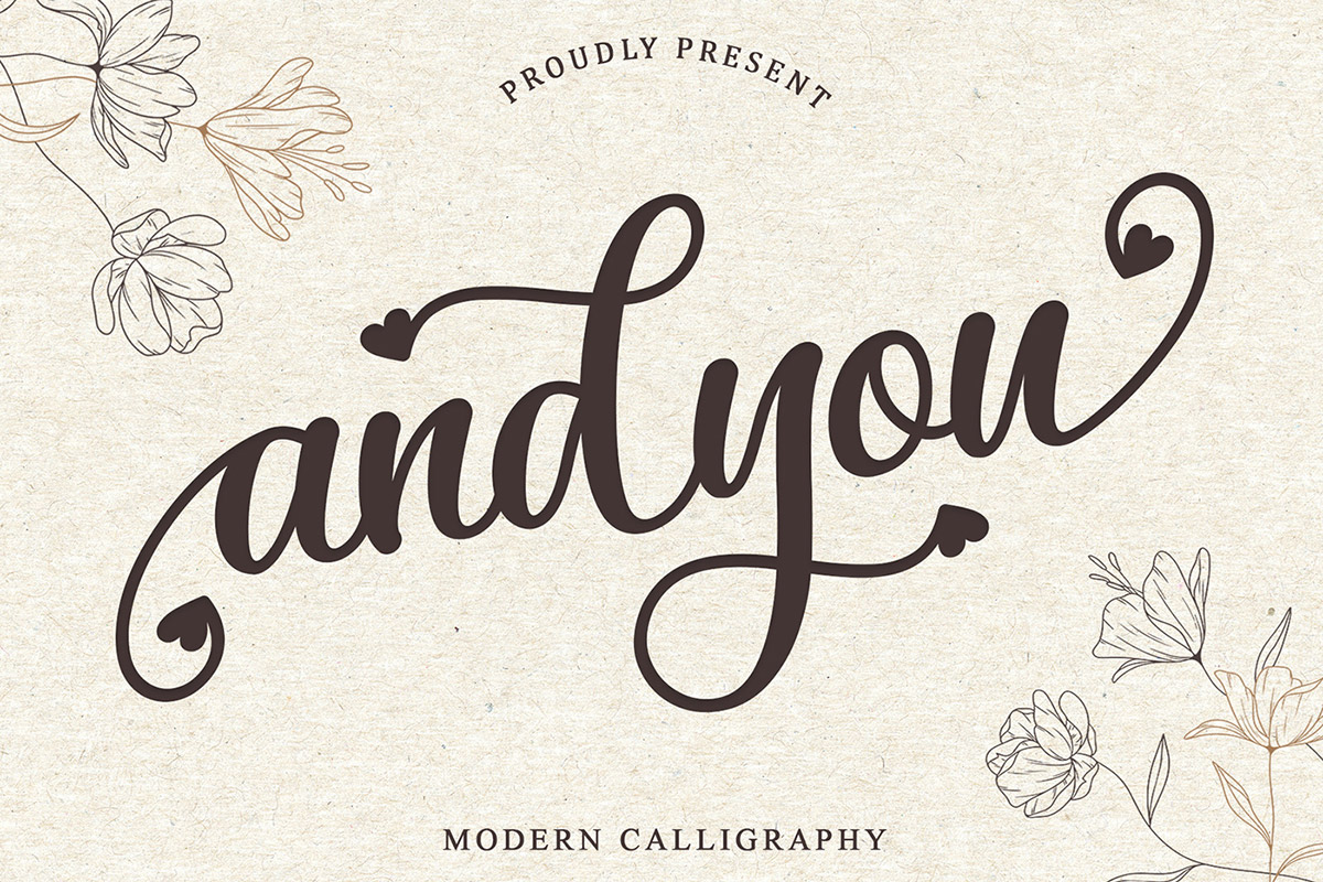 Free Andyou Calligraphy Font