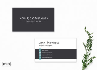 Free Black and White Business Card Template
