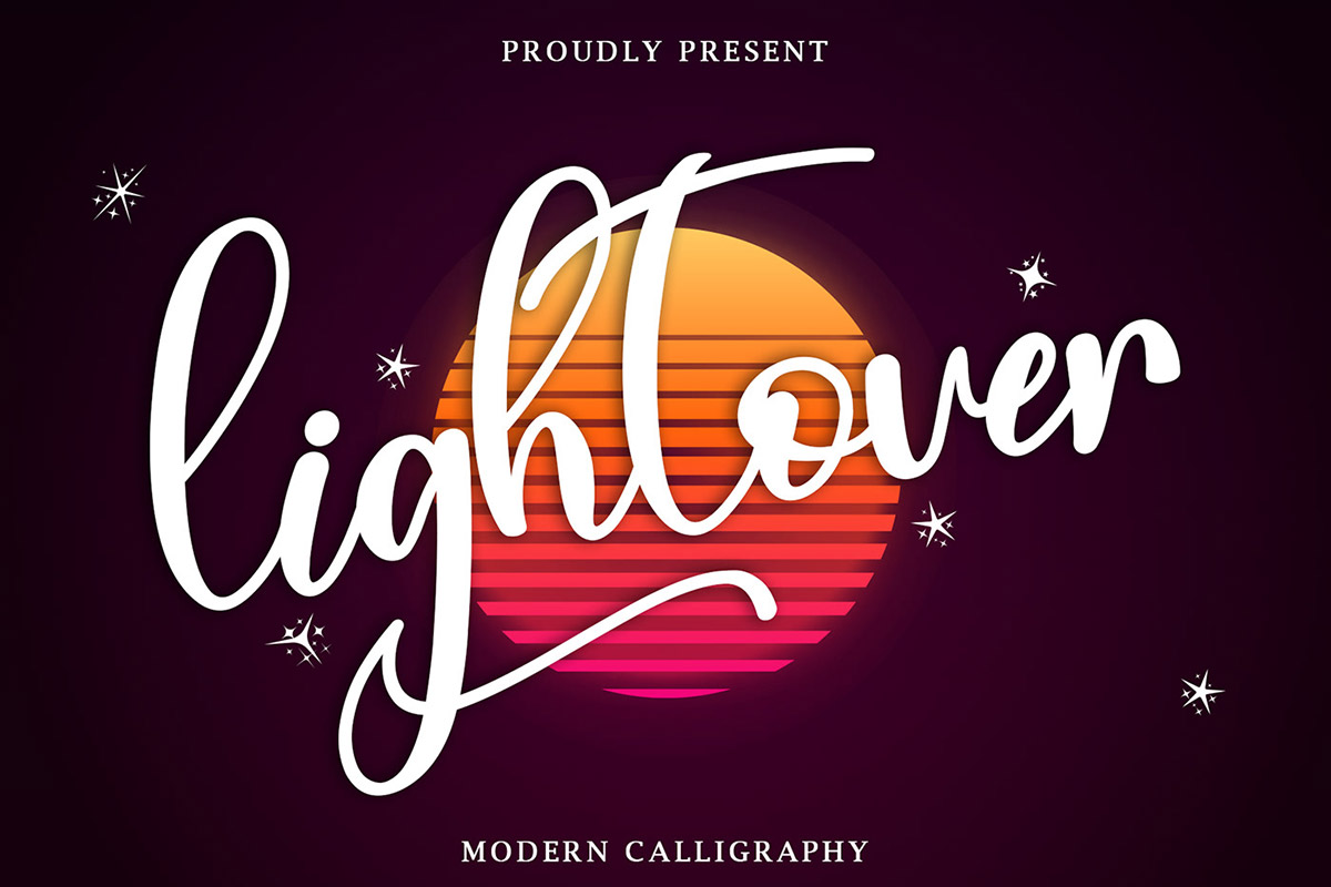 Free Lightover Calligraphy Font