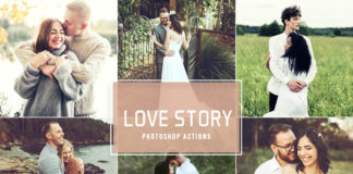 Free Love Story Photoshop Actions