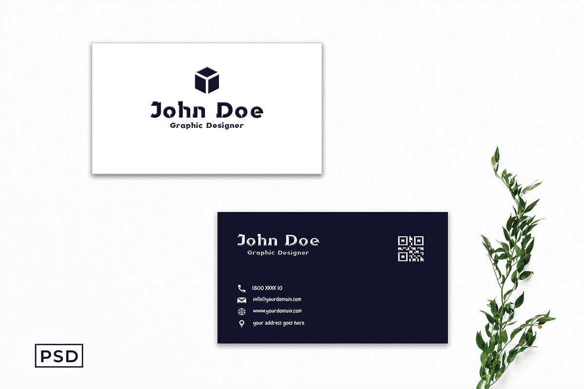 Free Minimal Blue Business Card Template