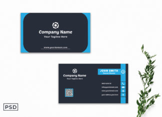 Free Modern Blue Business Card Template V2