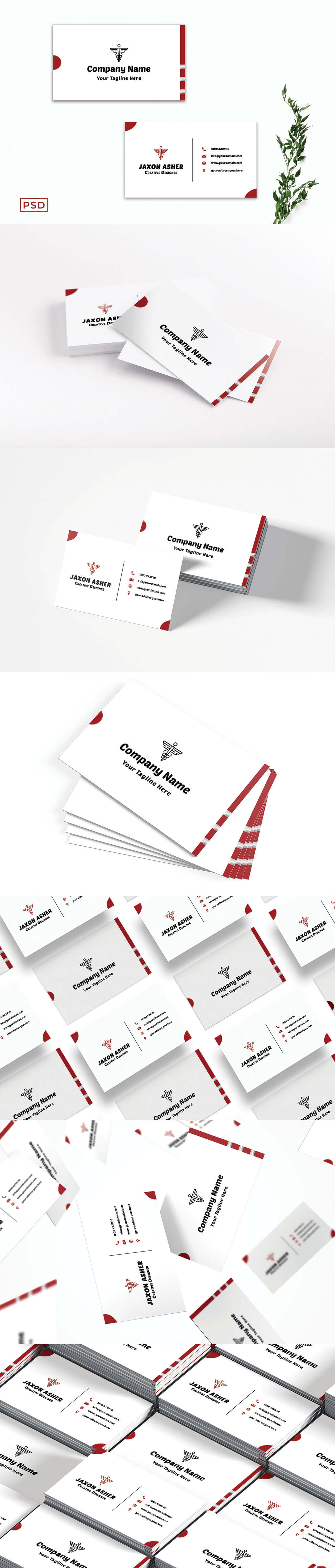 Free Red Business Card Template V2
