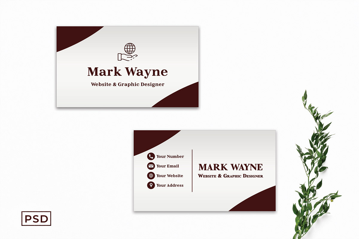 Free Red Creative Business Card Template