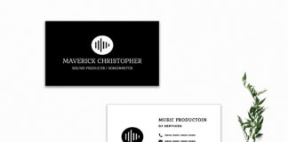 Free Simple Black Business Card Template V4