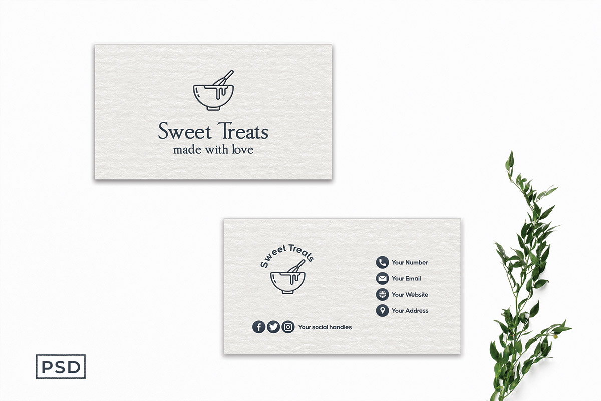 Free Simple White Business Card Template