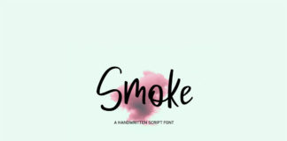 Free Smoke Handwritten Font