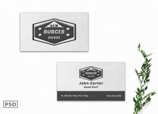 Free White Ornamental Business Card Template