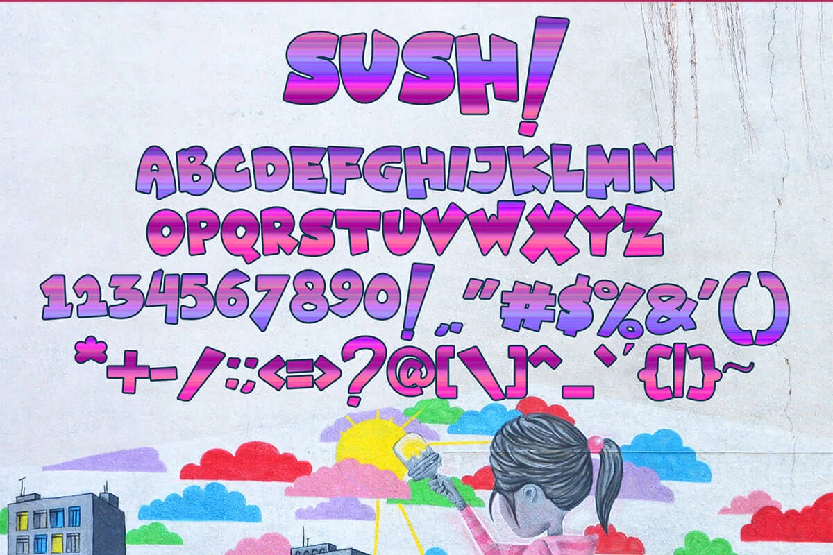 Sush Display Font Preview 3