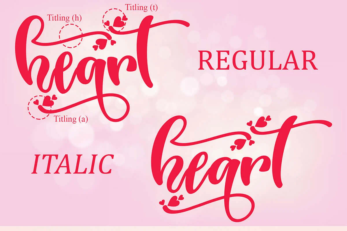 Dream Heart Calligraphy Font Preview 4
