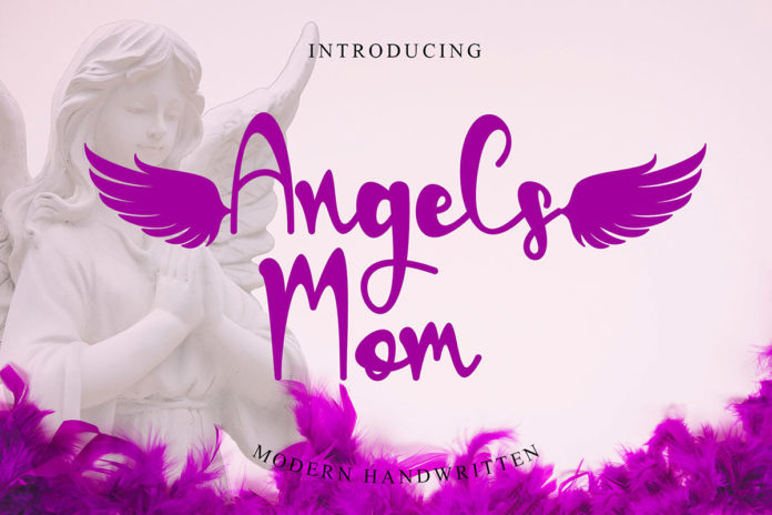 Angels Mom Handwritten Font Free Download - Creativetacos