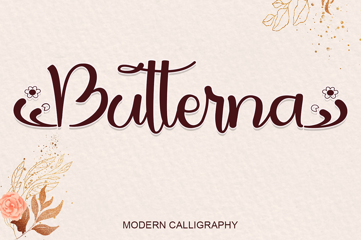 Butterna Calligraphy Font