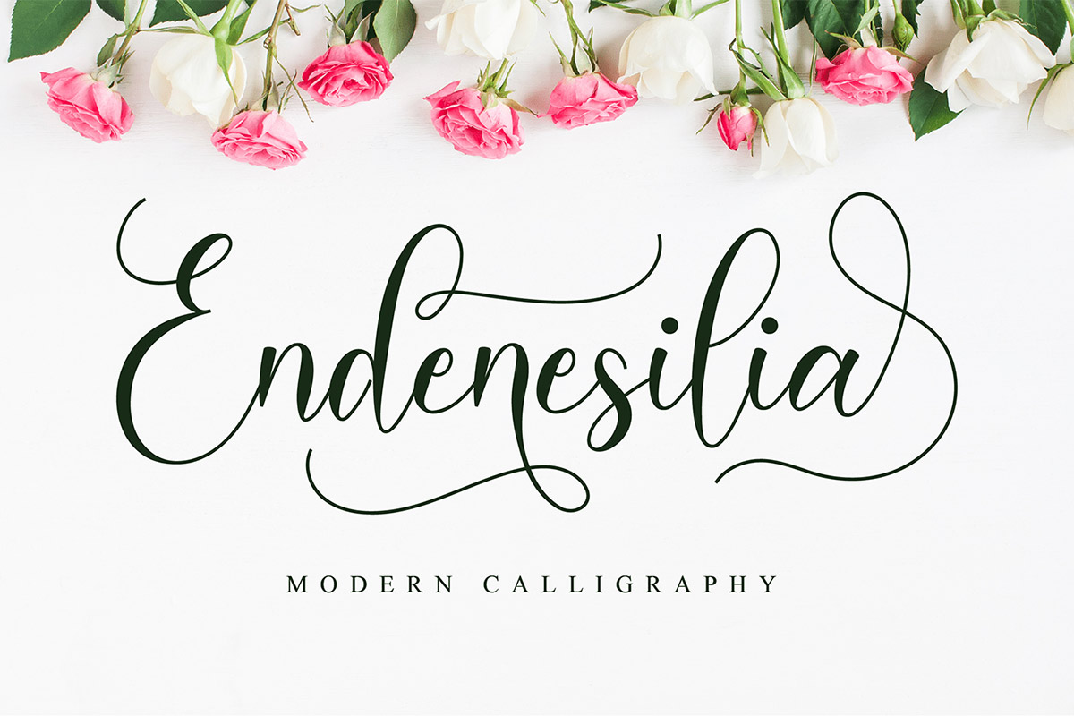 Free Endenesilia Calligraphy Font