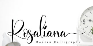 Free Rosaliana Calligraphy Font