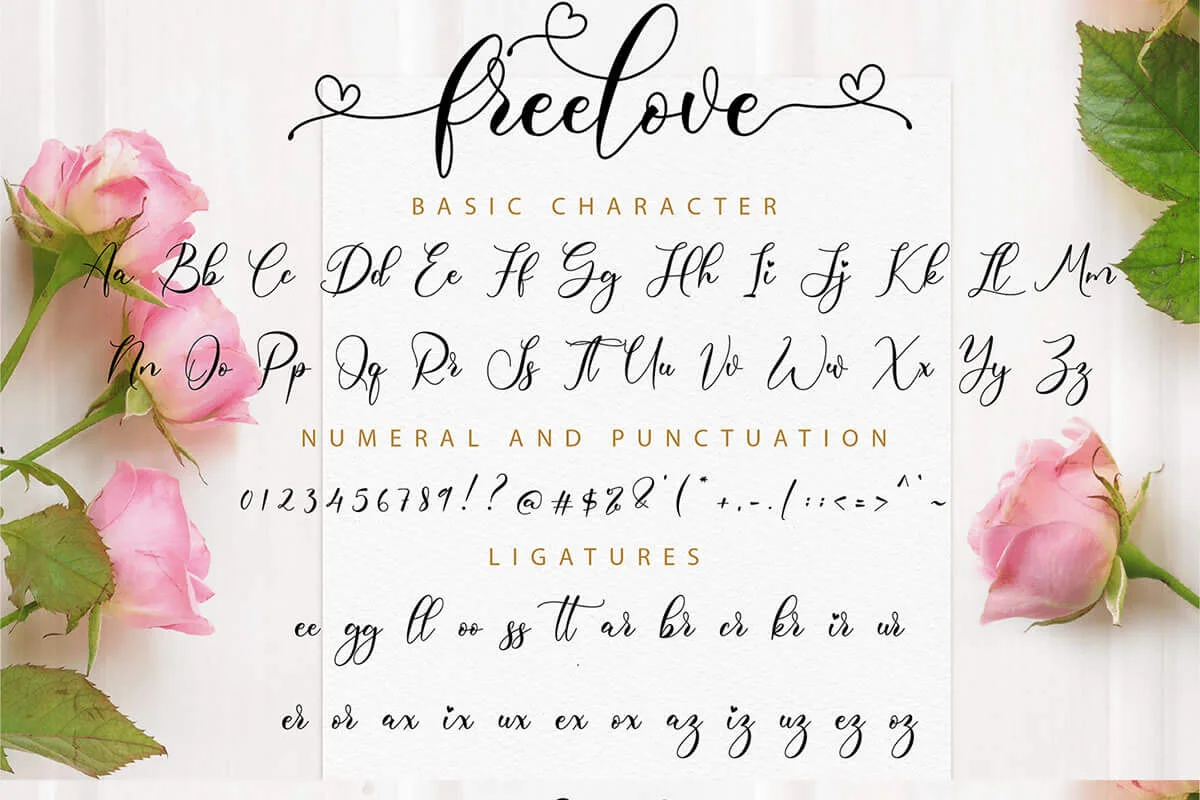 Freelove Script Font Preview 5