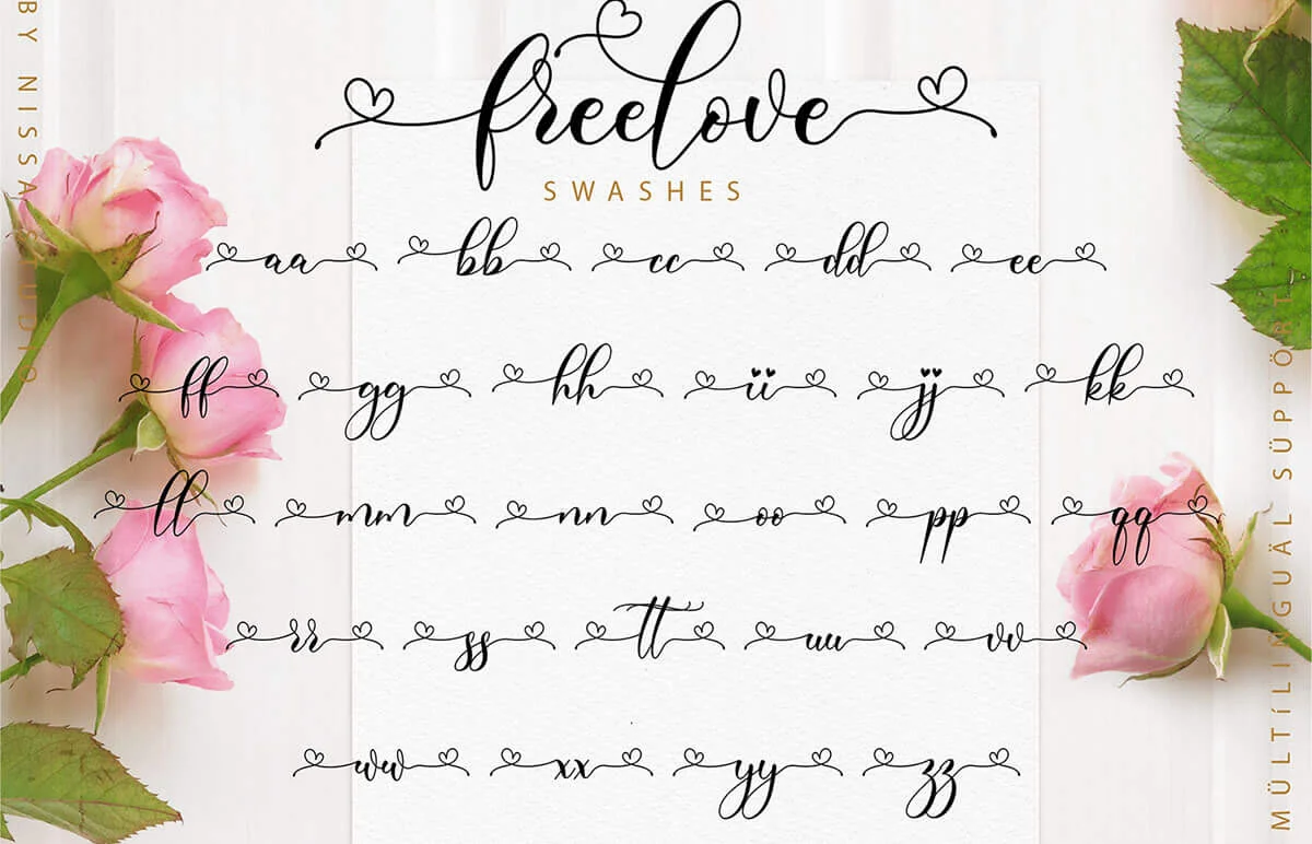 Freelove Script Font Preview 6