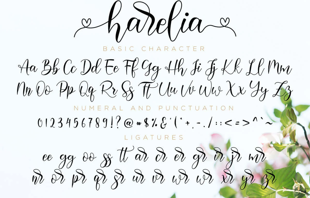 Harelia Script Font Preview 6