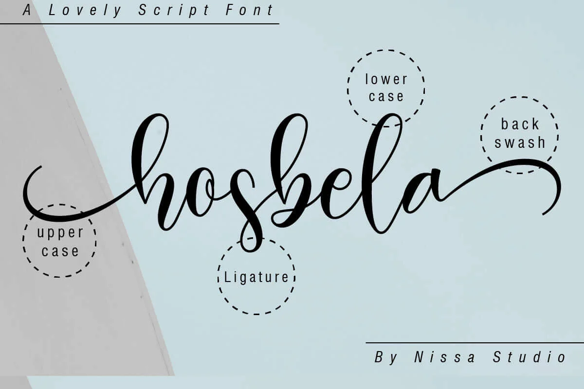 Hosbela Calligraphy Font Preview 7
