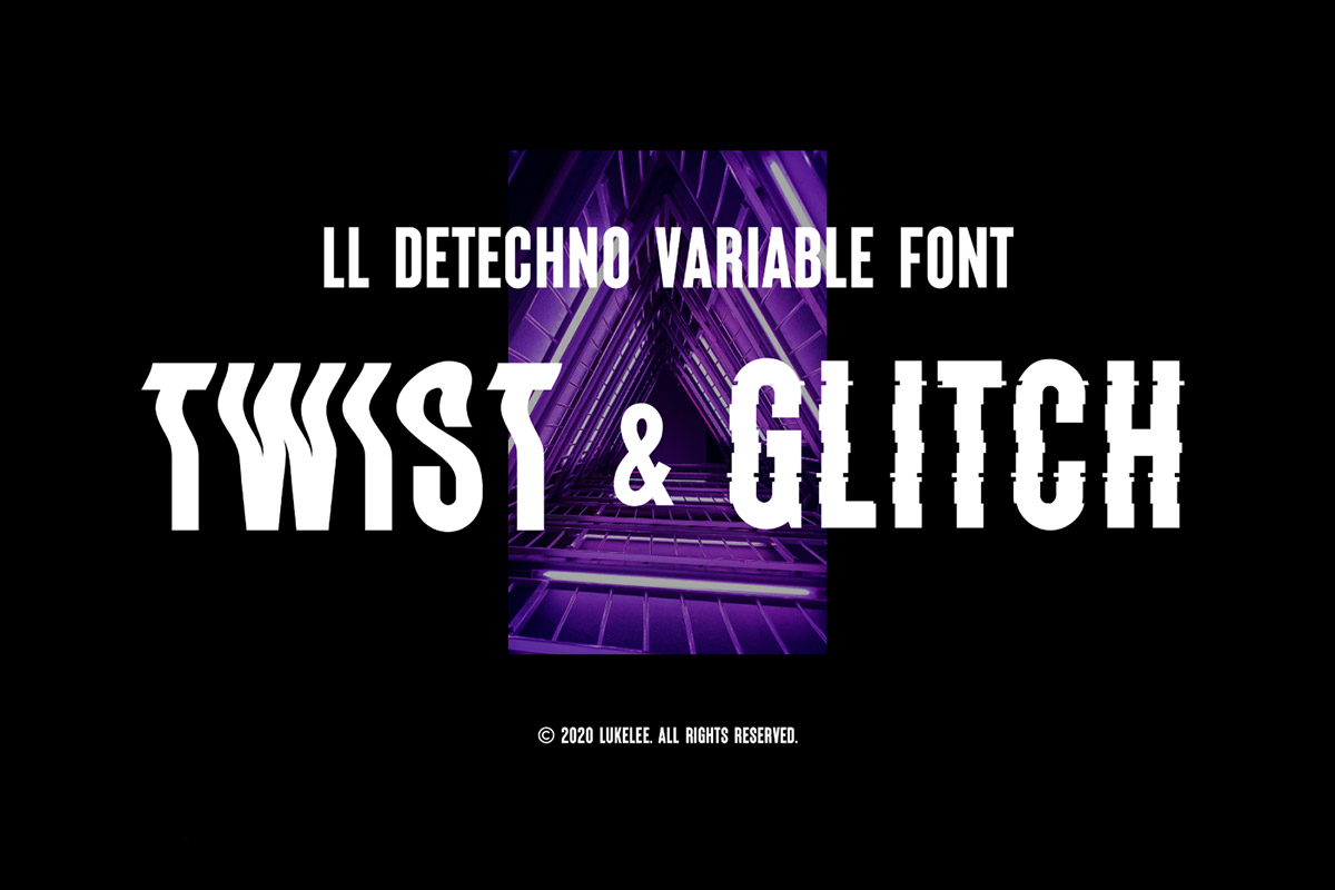 Free LL DEtechno Display Typeface
