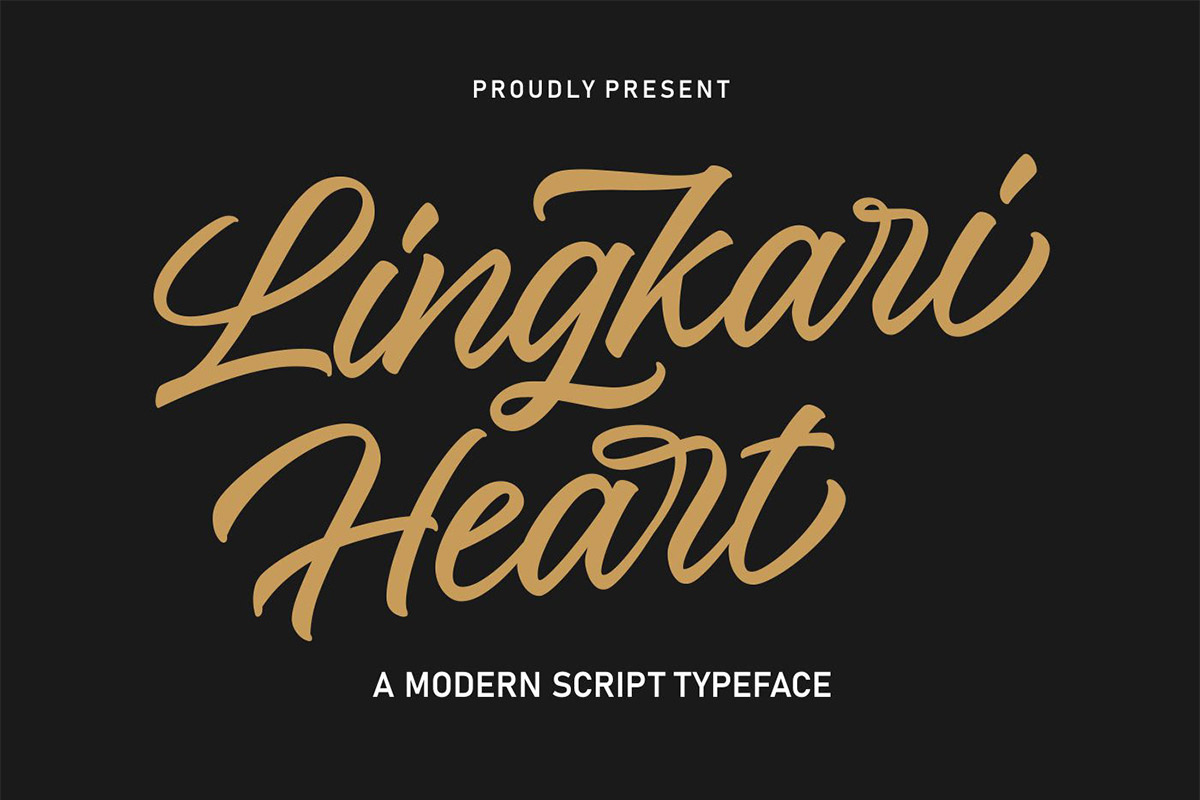 Free Lingkari Heart Handwritten Font